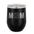 Mom Volleyball Wine Cup | Black