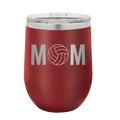 Mom Volleyball Wine Cup | Maroon