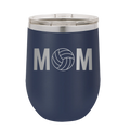 Mom Volleyball Wine Cup | Navy