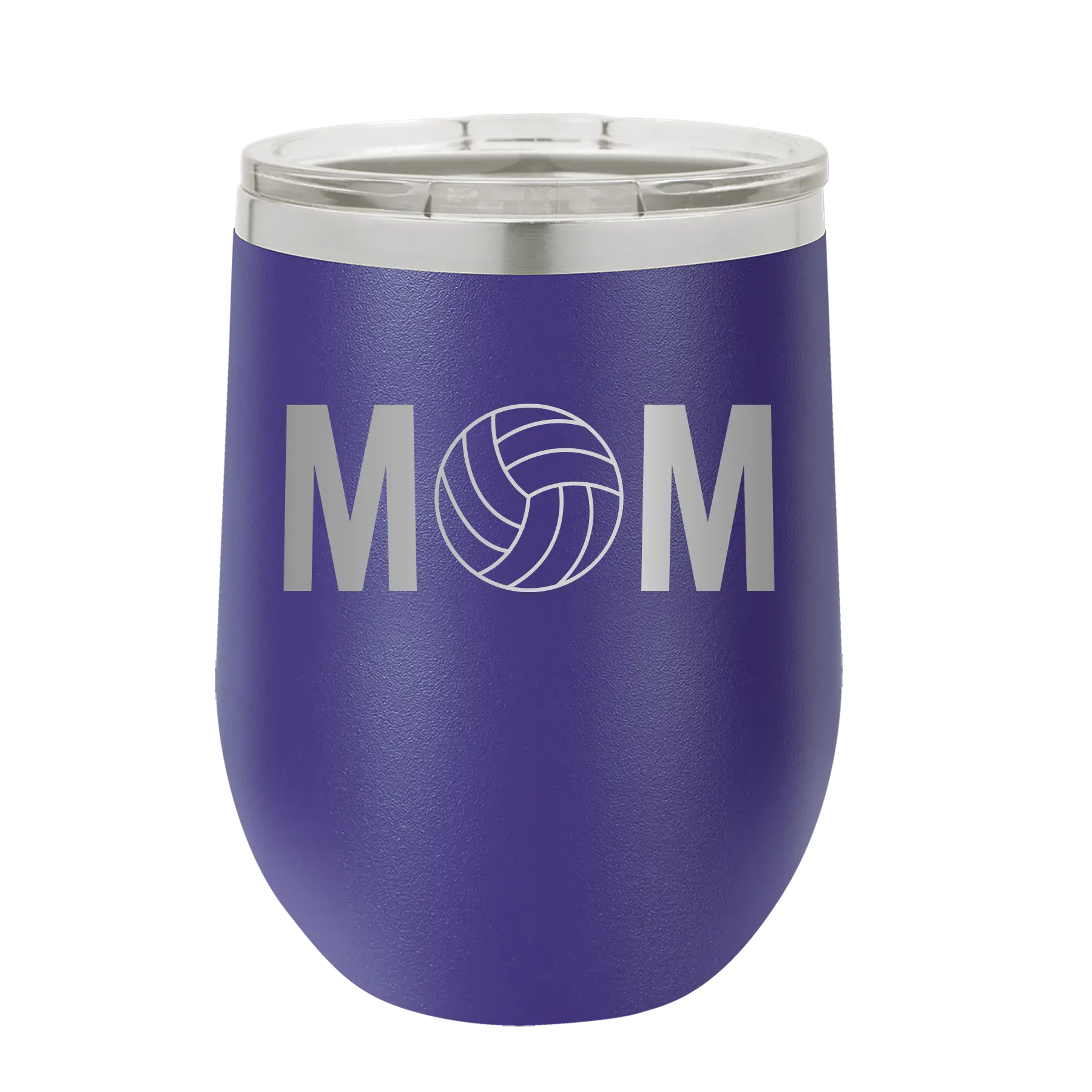 Mom Volleyball Wine Cup | Purple