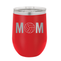 Mom Volleyball Wine Cup | Red