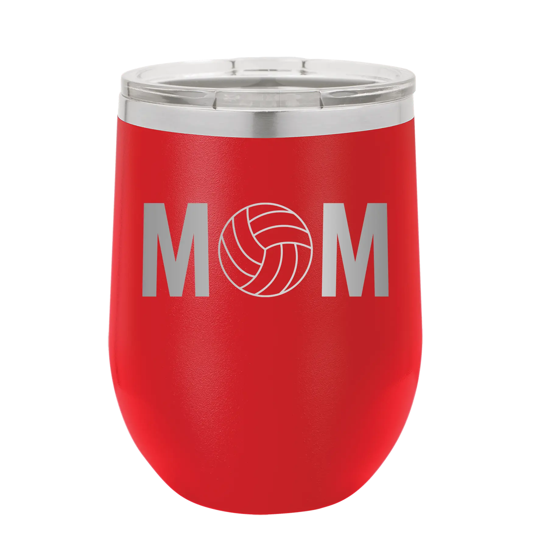 Mom Volleyball Wine Cup | Red
