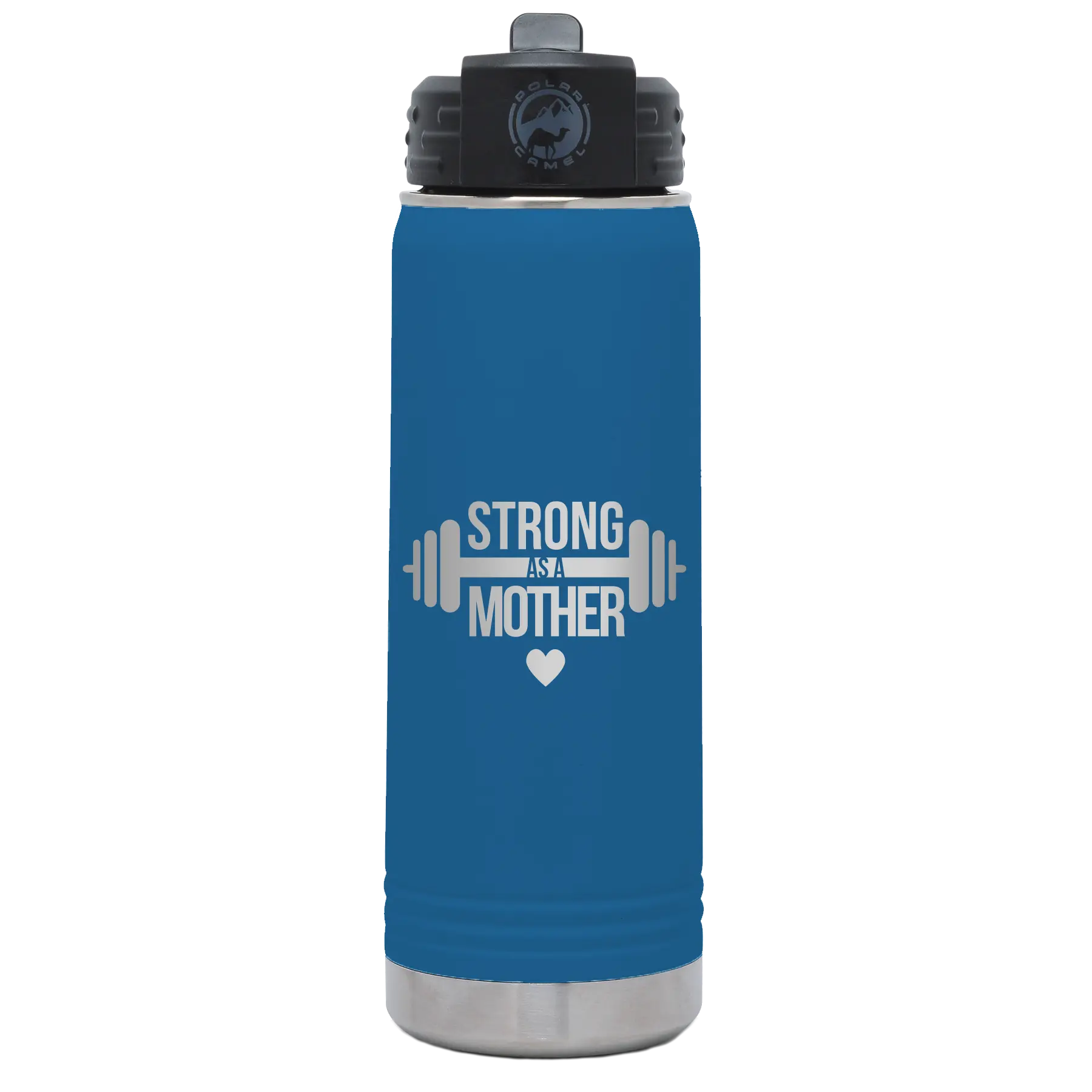 Strong as a Mother 20 oz Water Bottle | Royal Blue