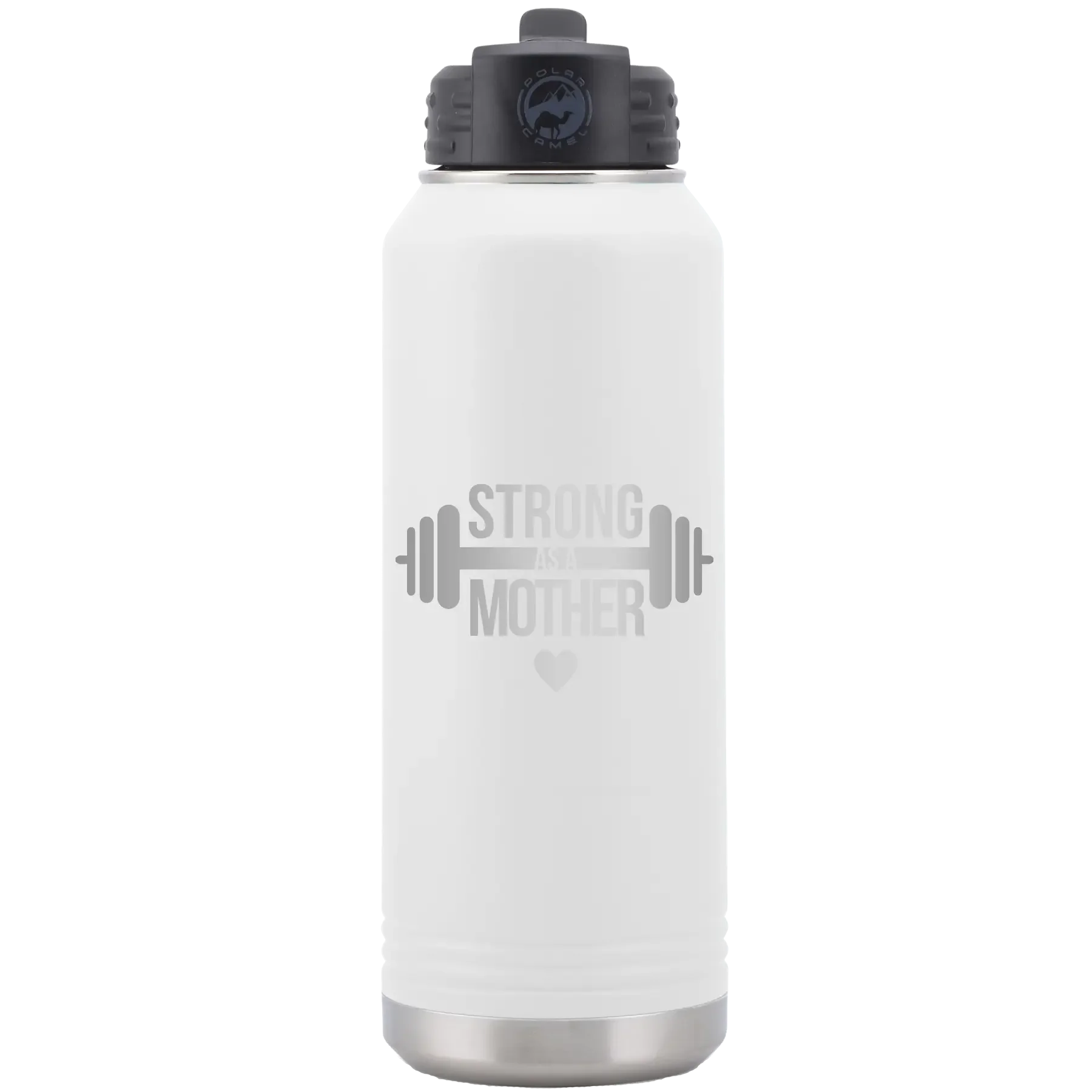 Strong as a Mother 32 oz Water Bottle | White