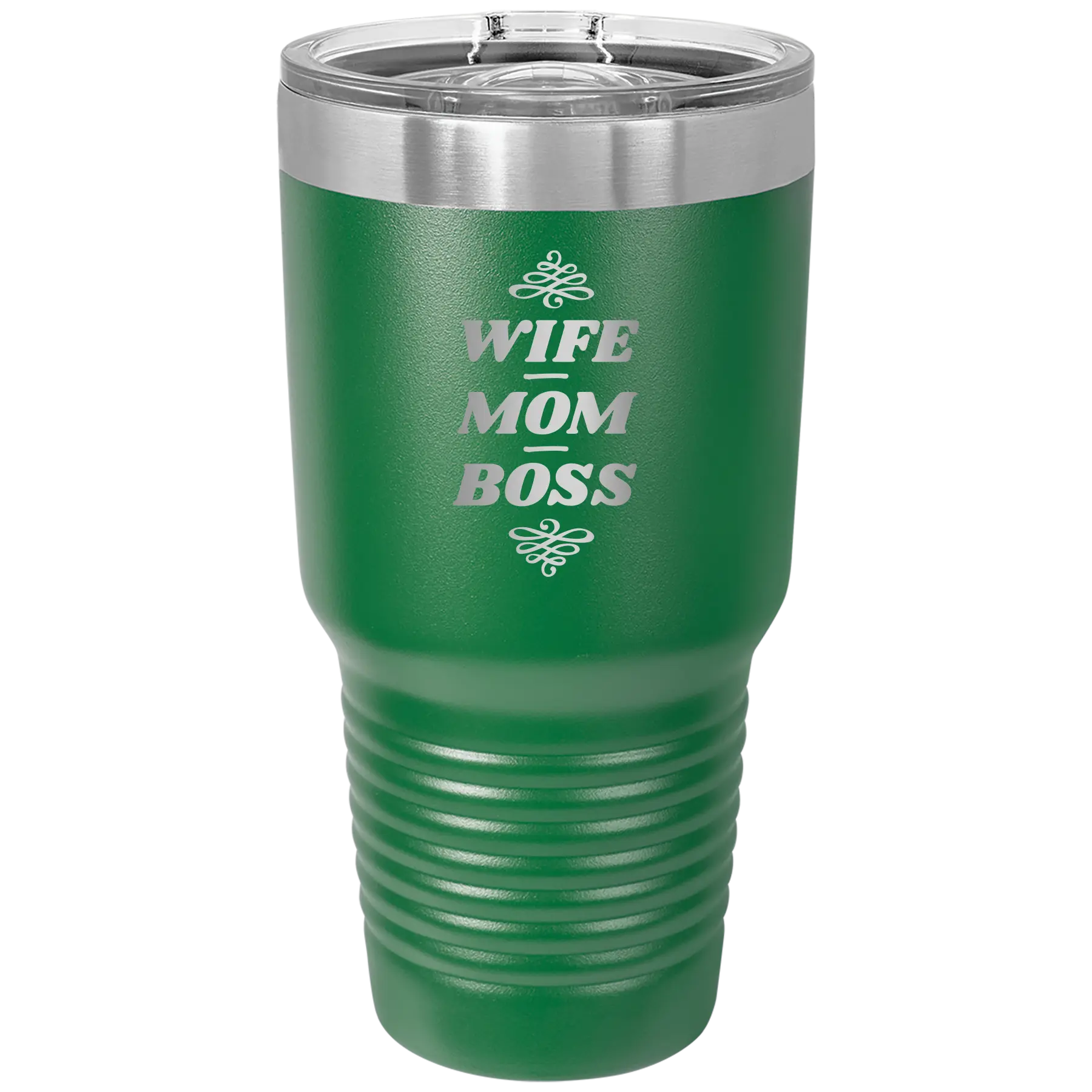 Wife Mom Boss 30 oz Tumbler | Green