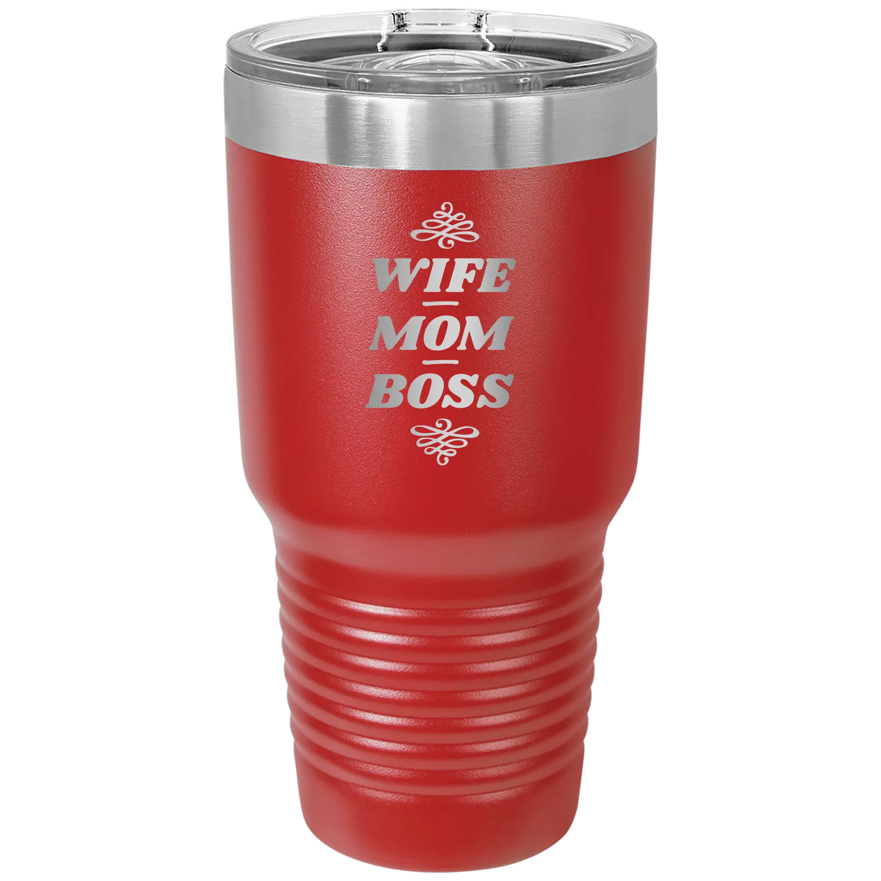 Wife Mom Boss 30 oz Tumbler | Red
