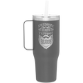 Awesome Dads have Tattoos and Beards 40 oz Tumbler Mug | Slate