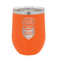 Awesome Dads have Tattoos and Beards Wine Cup | Orange