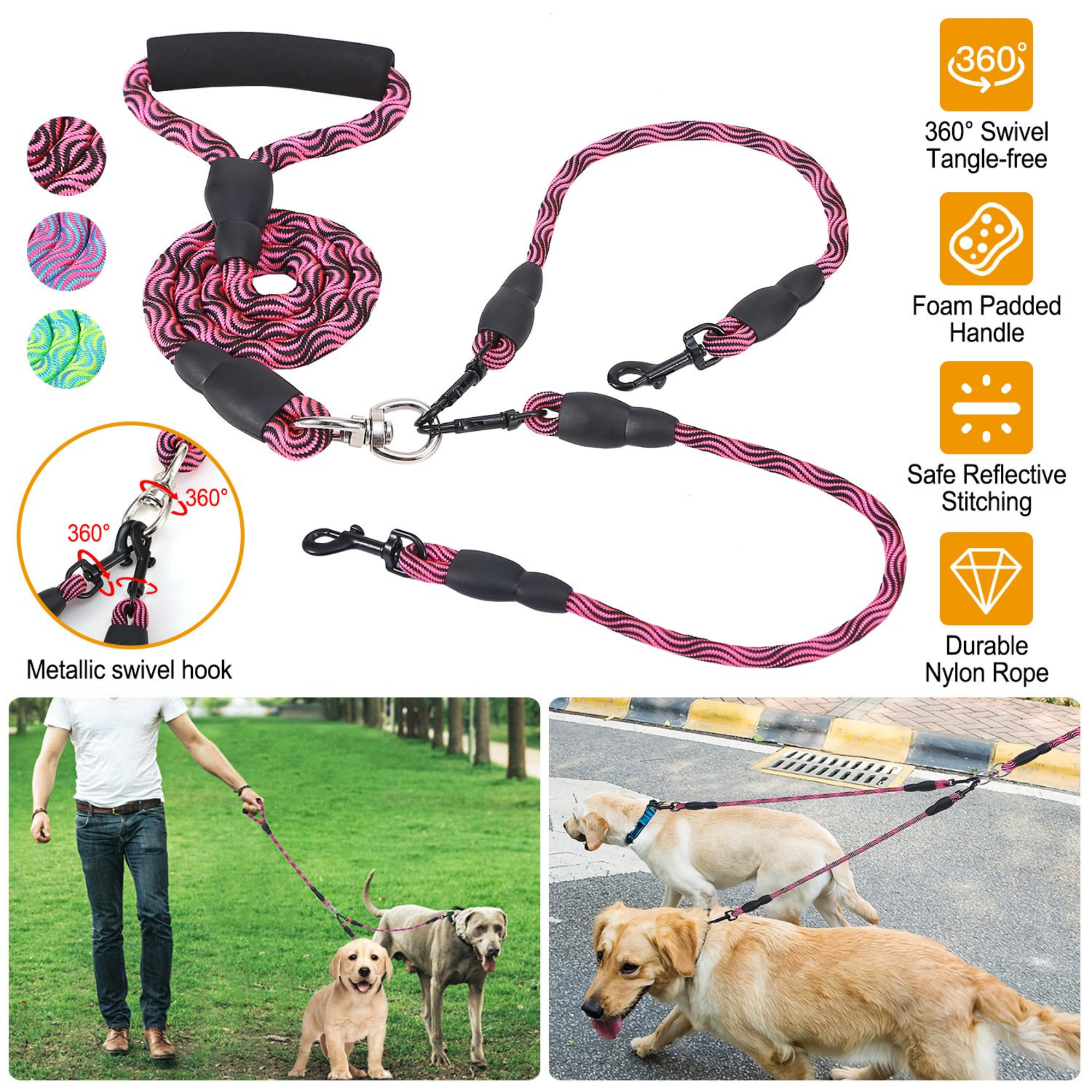 GBruno Double Dogs Leash