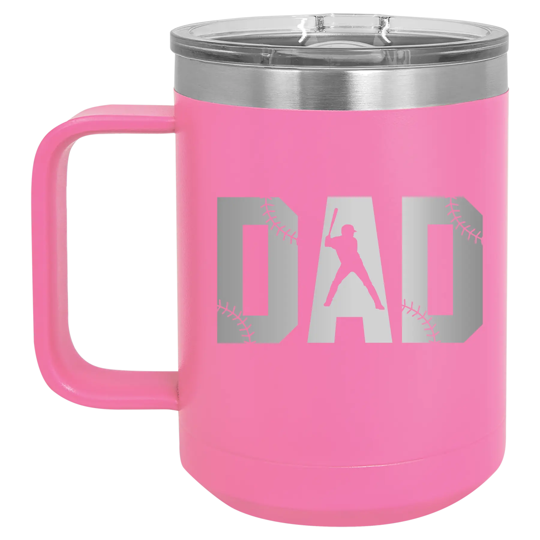 Baseball Dad 15 oz Mug | Pink