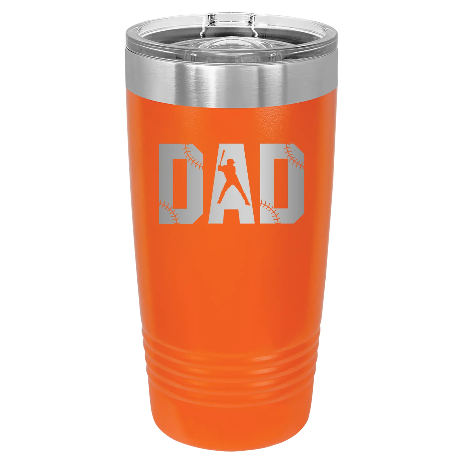 Baseball Dad 20 oz Tumbler | Orange