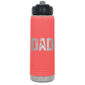 Baseball Dad 20 oz Water Bottle | Coral