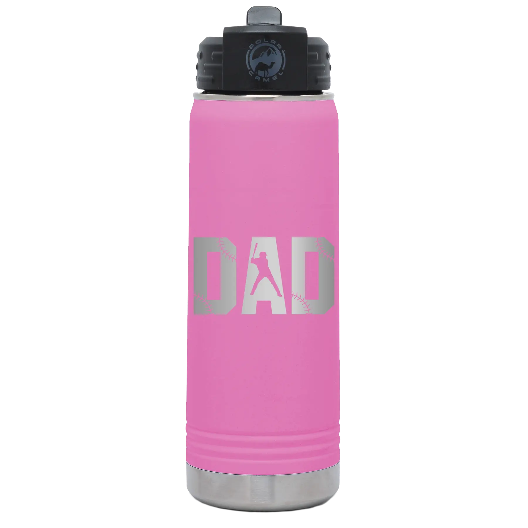 Baseball Dad 20 oz Water Bottle | Light Purple