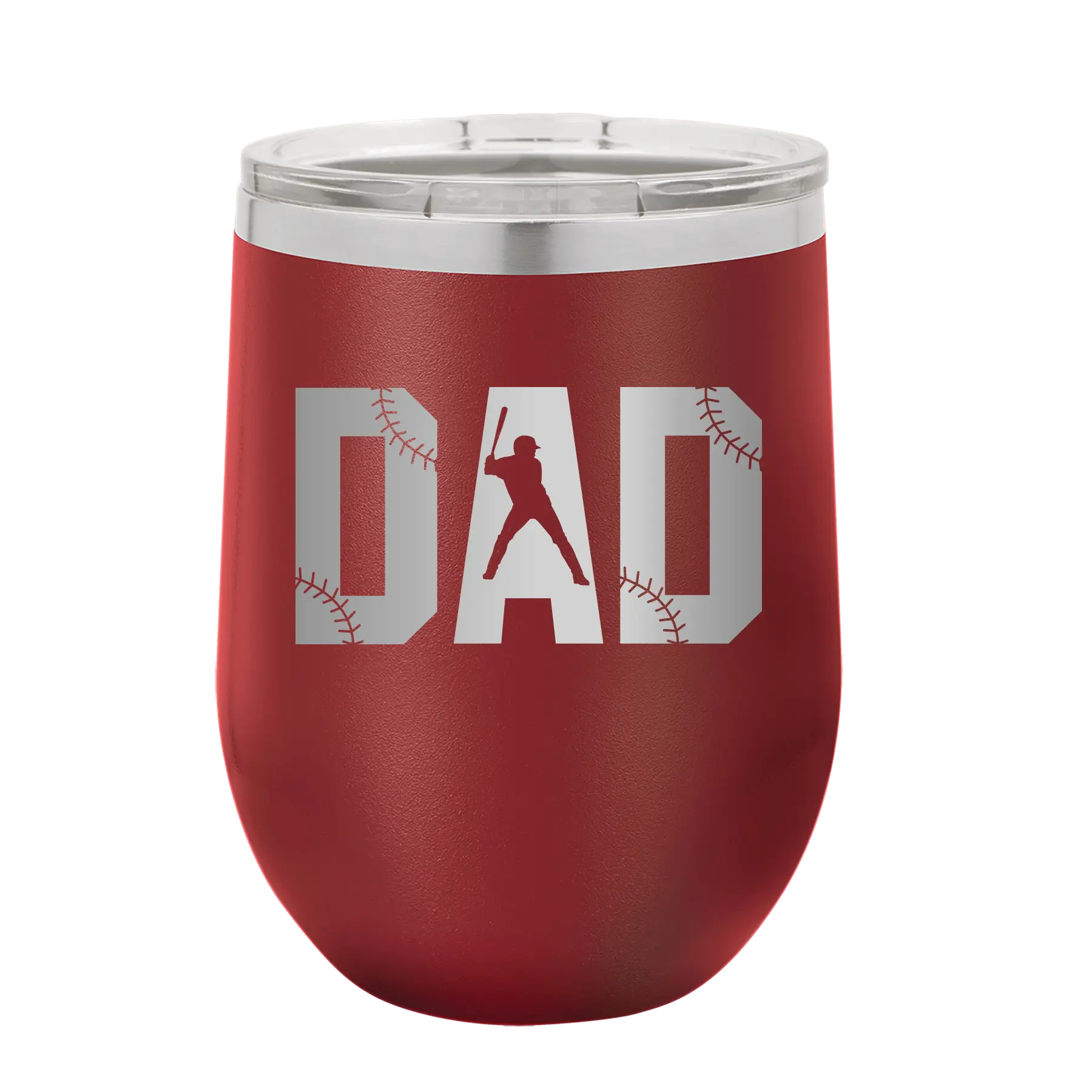 Baseball Dad Wine Cup | Maroon