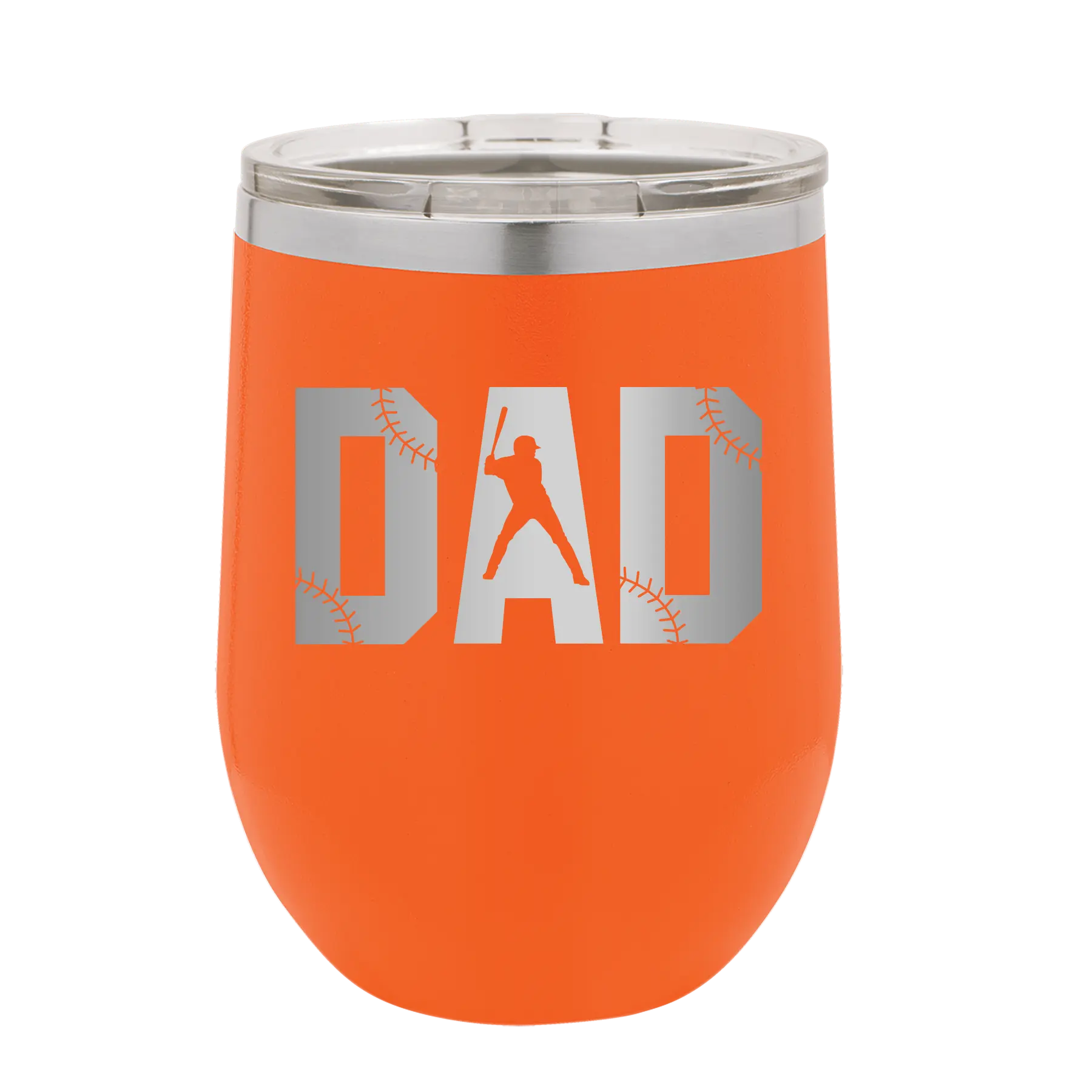 Baseball Dad Wine Cup | Orange