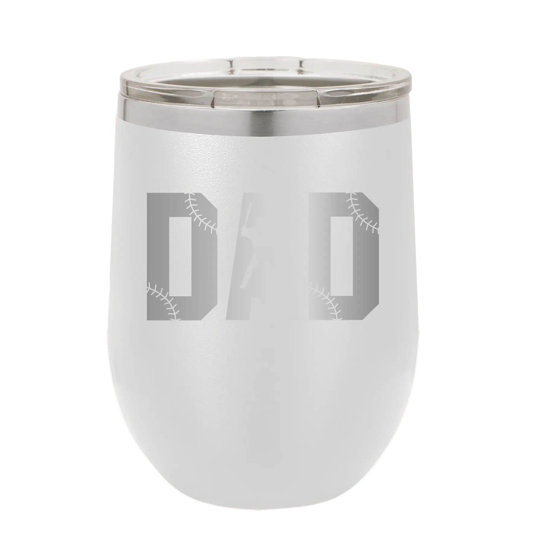 Baseball Dad Wine Cup | White