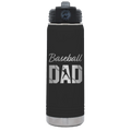 Baseball Dad2 20 oz Water Bottle | Black