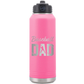 Baseball Dad2 32 oz Water Bottle | Pink