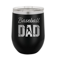 Baseball Dad2 Wine Cup | Black