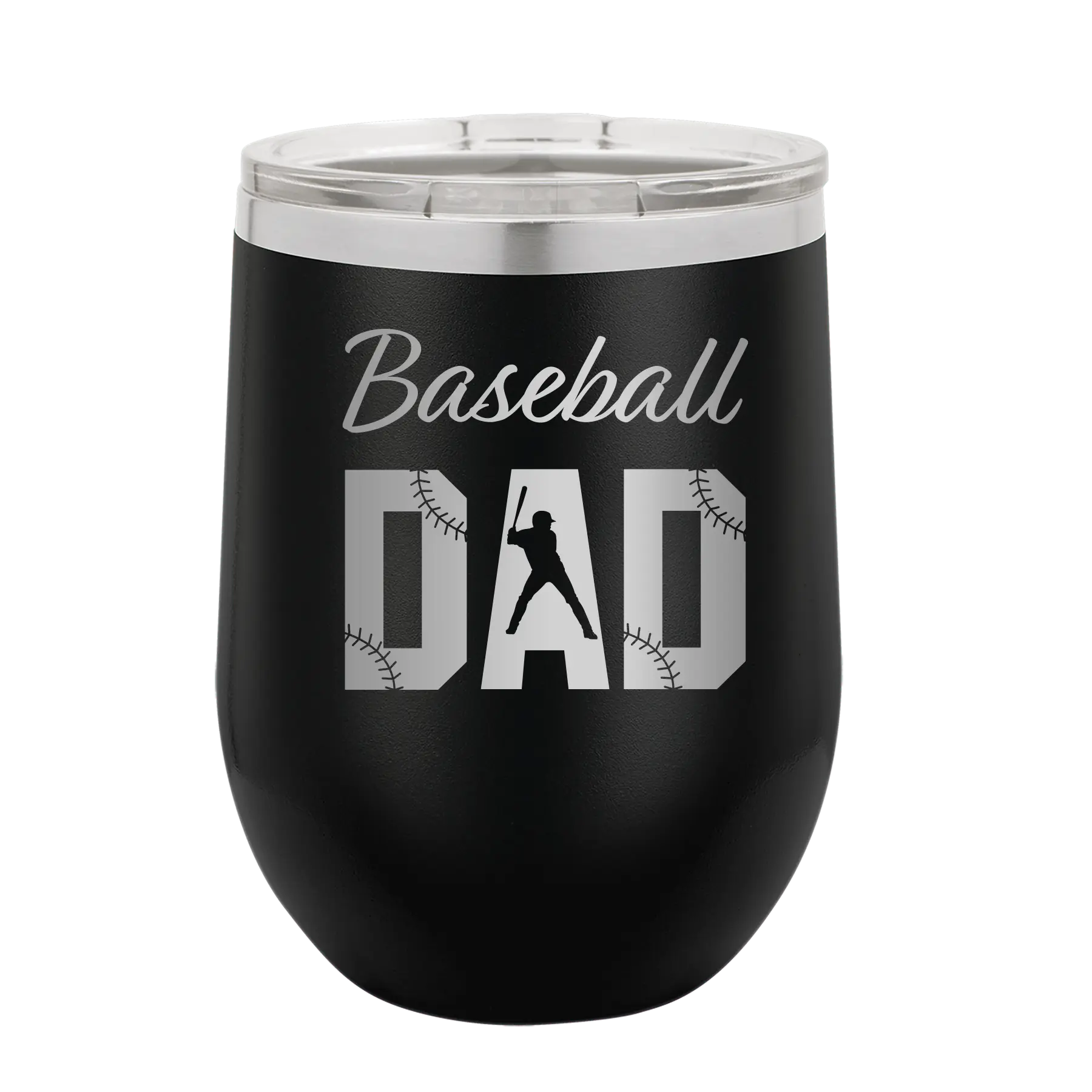 Baseball Dad2 Wine Cup | Black