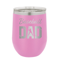 Baseball Dad2 Wine Cup | Light Purple