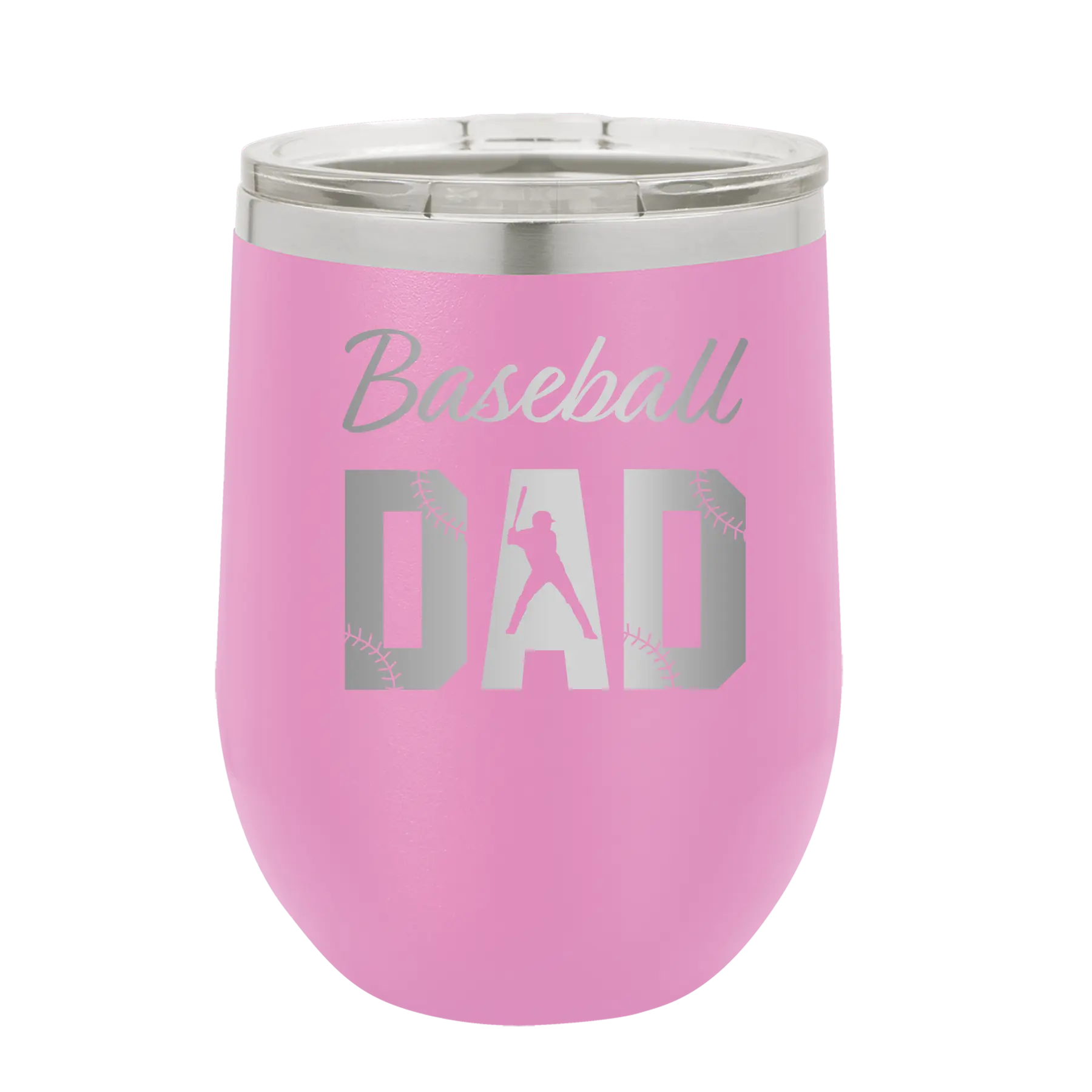 Baseball Dad2 Wine Cup | Light Purple