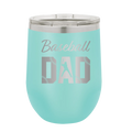 Baseball Dad2 Wine Cup | Teal