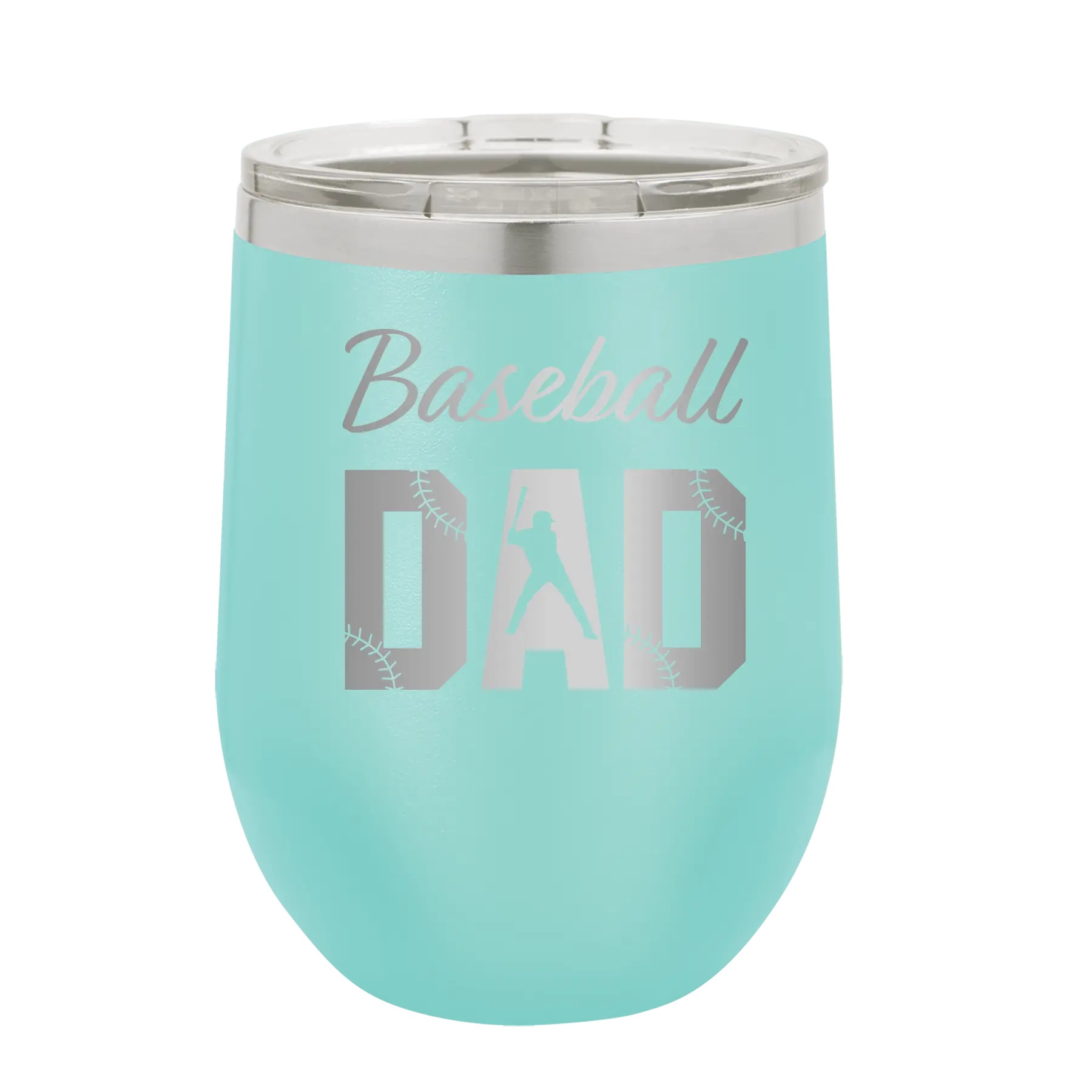 Baseball Dad2 Wine Cup | Teal