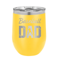 Baseball Dad2 Wine Cup | Yellow