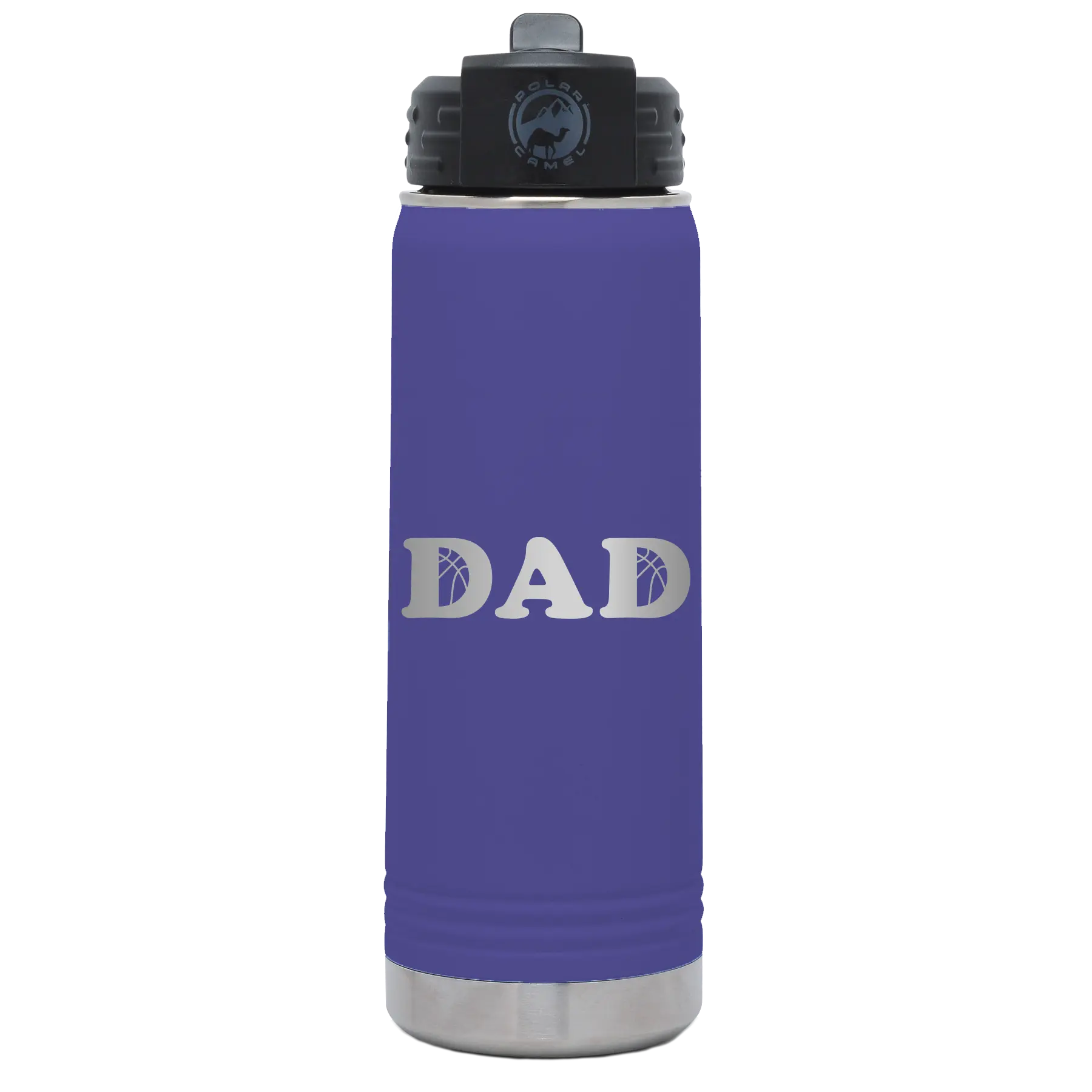 Basketball Dad 20 oz Water Bottle | Purple