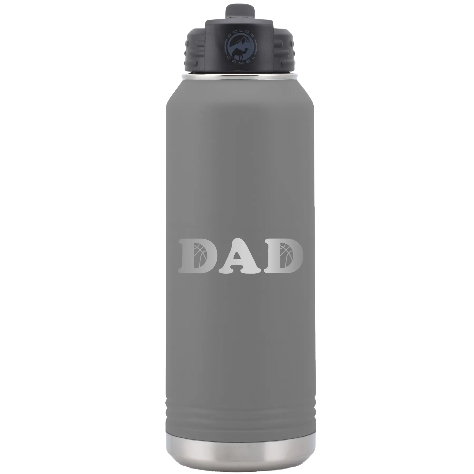 Basketball Dad 32 oz Water Bottle | Dark Gray