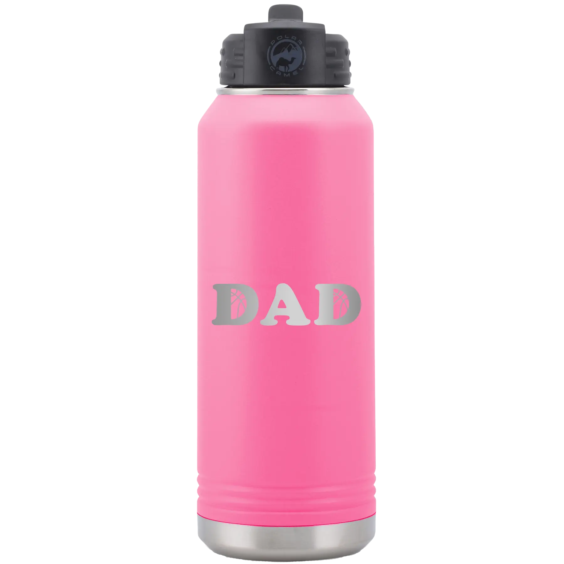 Basketball Dad 32 oz Water Bottle | Pink