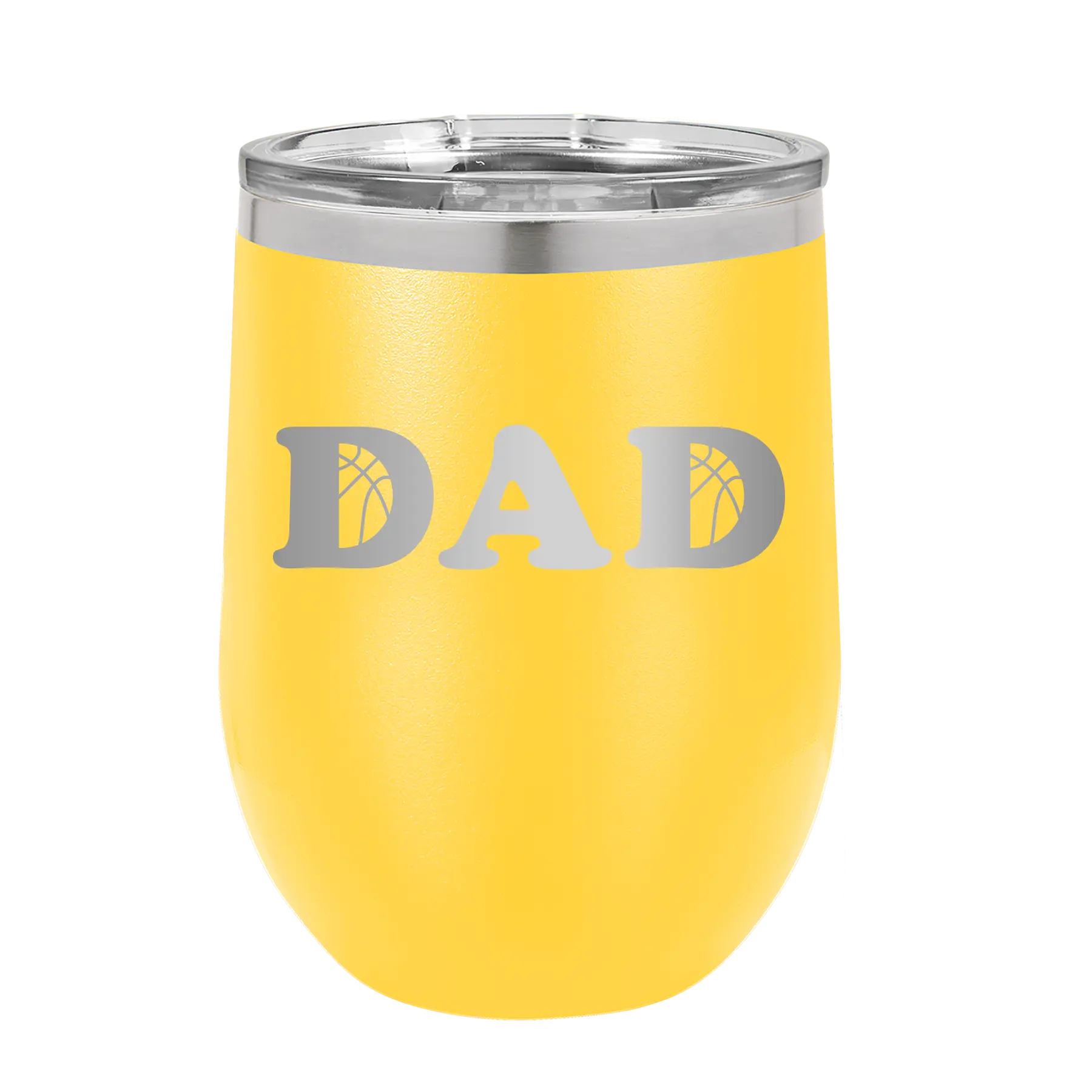 Basketball Dad Wine Cup | Yellow