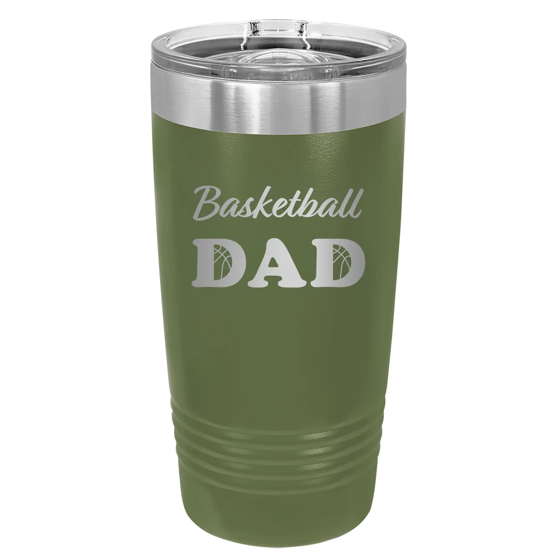 Basketball Dad2 20 oz Tumbler | Olive Green