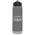 Basketball Dad2 20 oz Water Bottle | Dark Gray