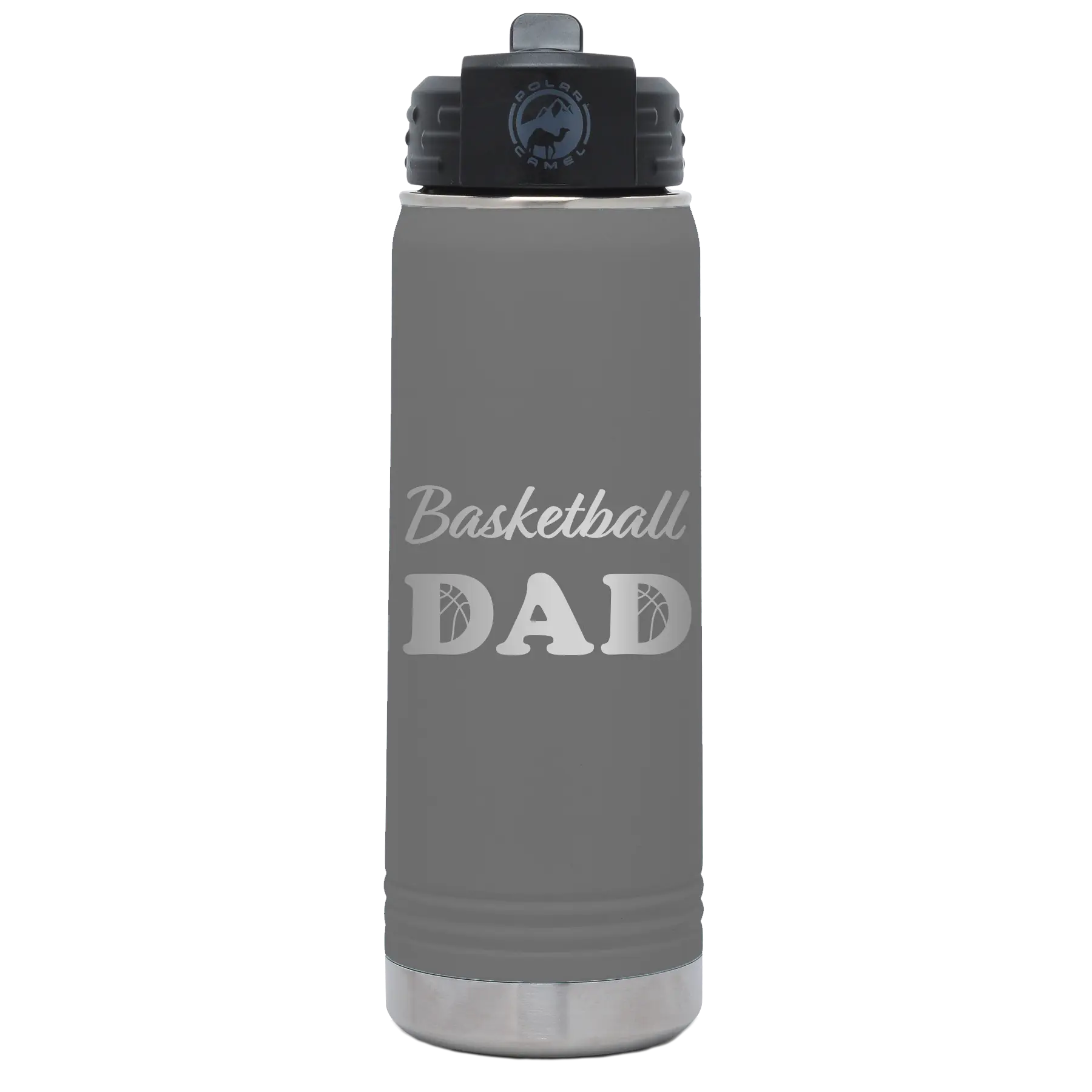 Basketball Dad2 20 oz Water Bottle | Dark Gray