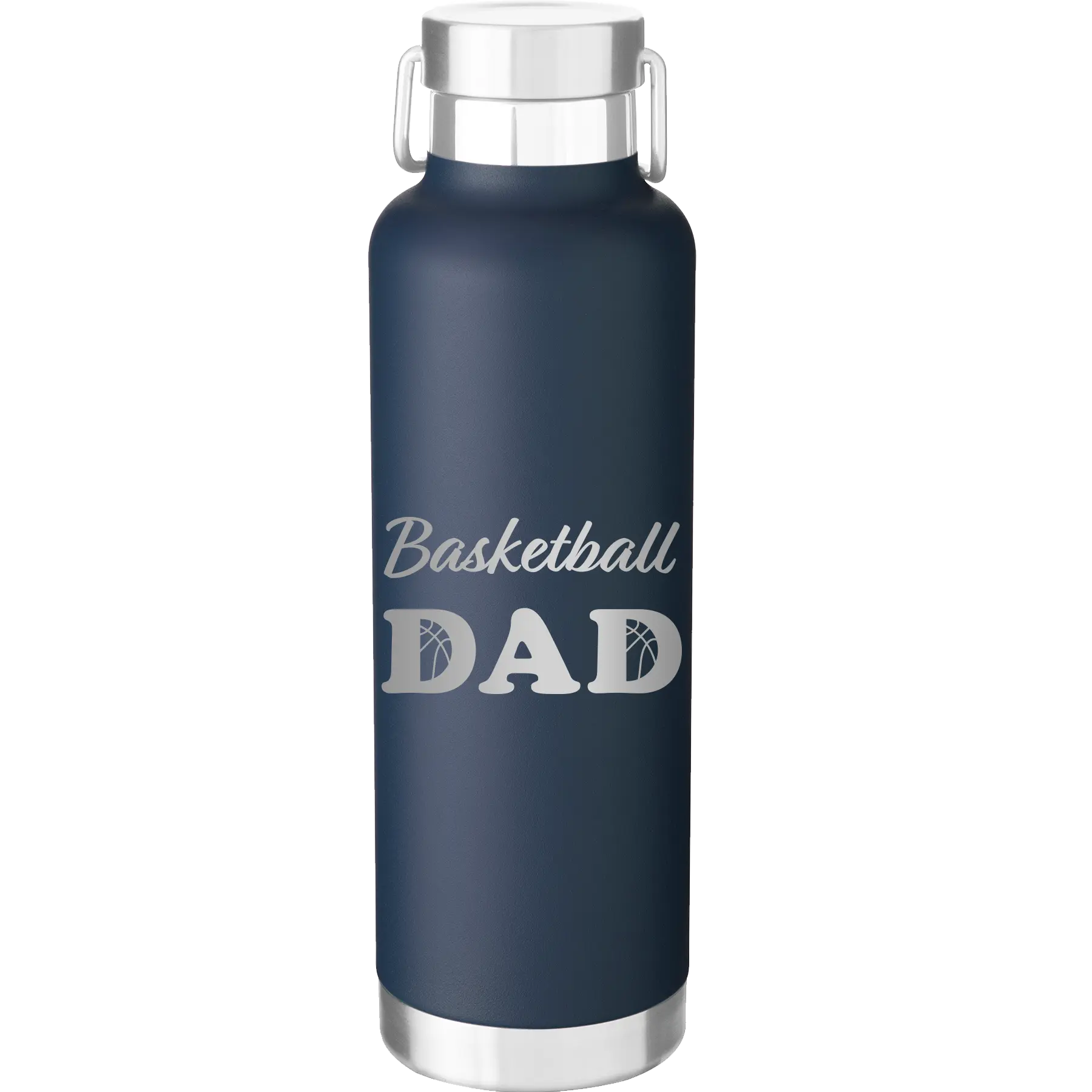 Basketball Dad2 24 oz Water Bottle | Navy