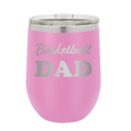 Basketball Dad2 Wine Cup | Light Purple