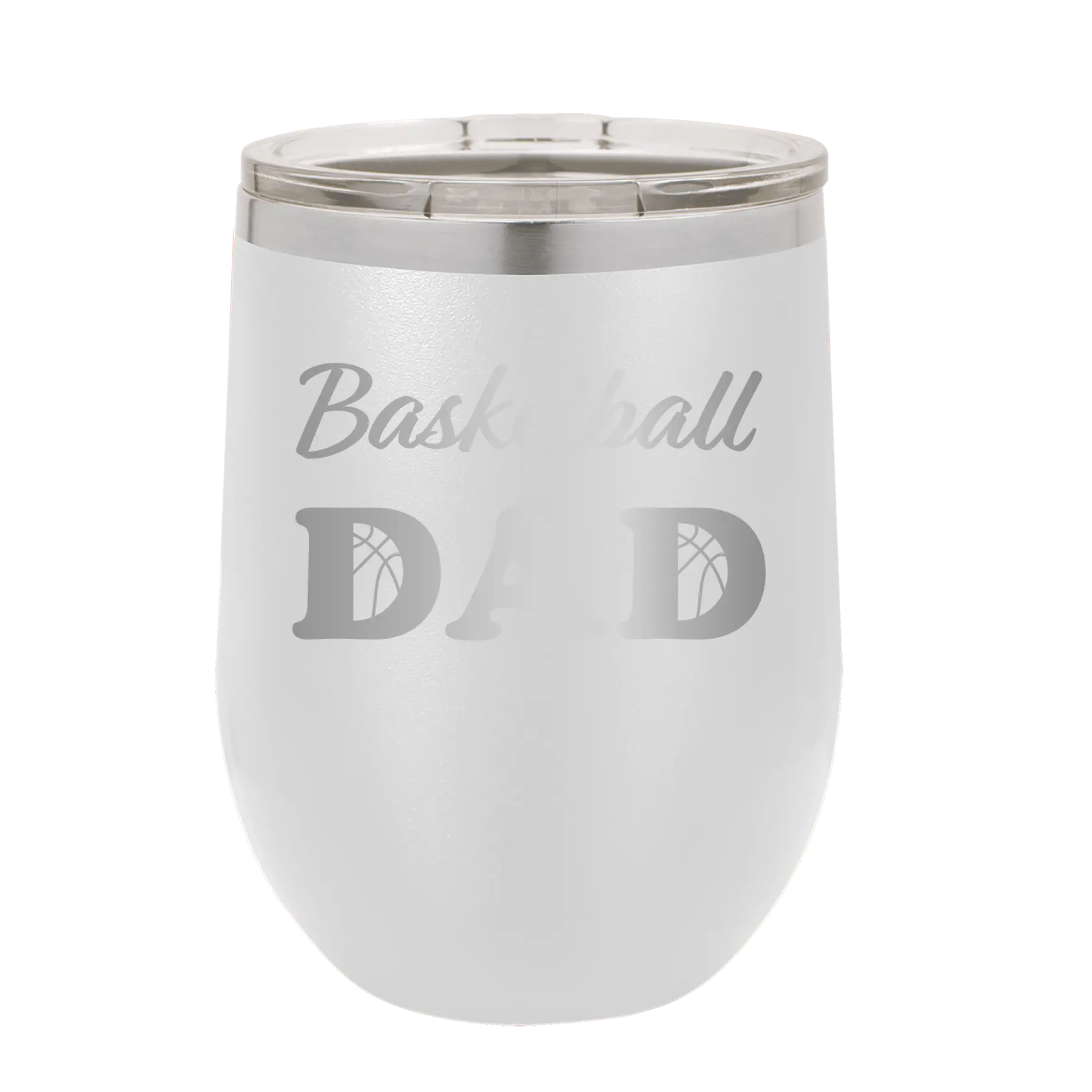 Basketball Dad2 Wine Cup | White