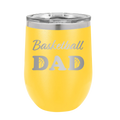 Basketball Dad2 Wine Cup | Yellow