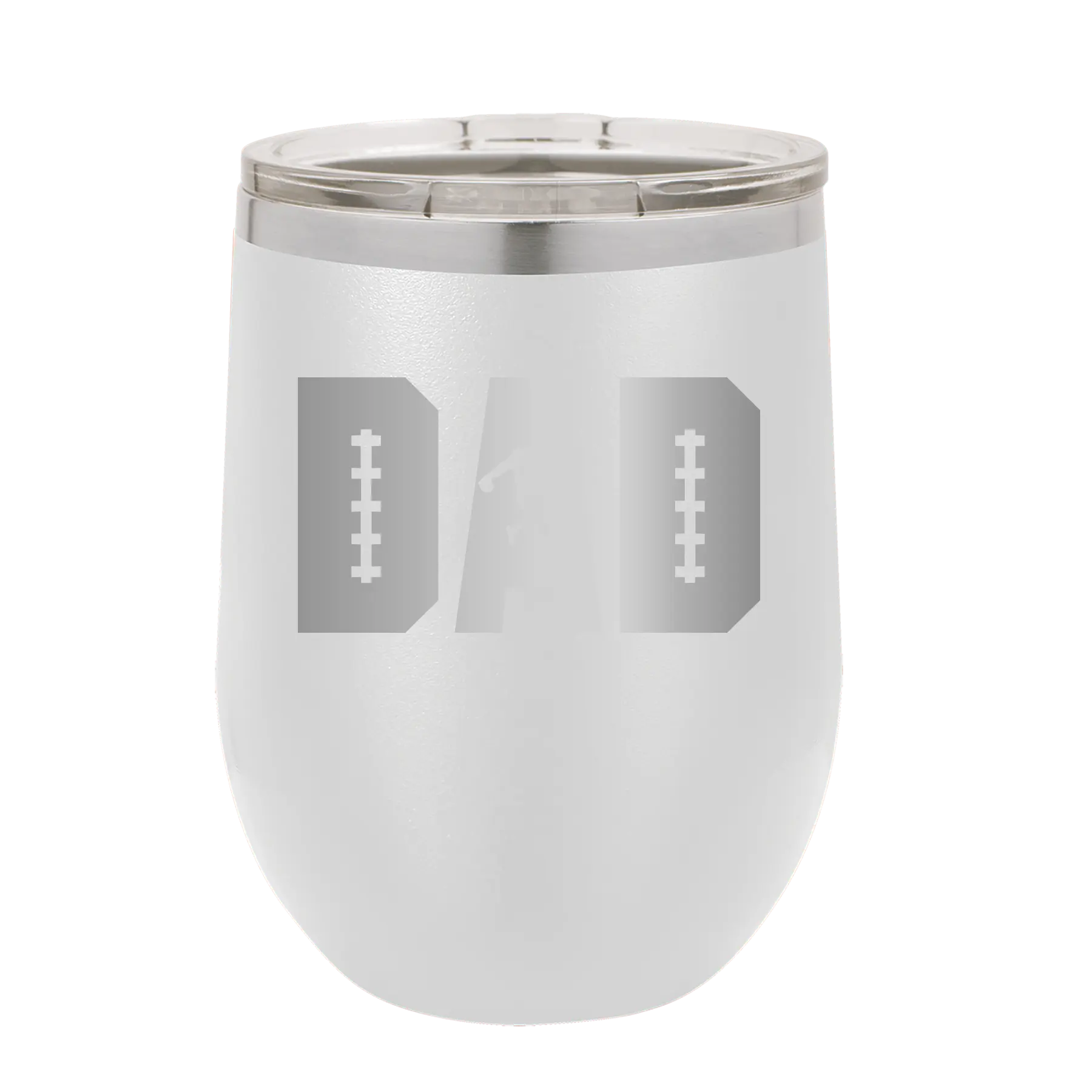 Football Dad Wine Cup | White