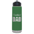 Football Dad2 20 oz Water Bottle | Green