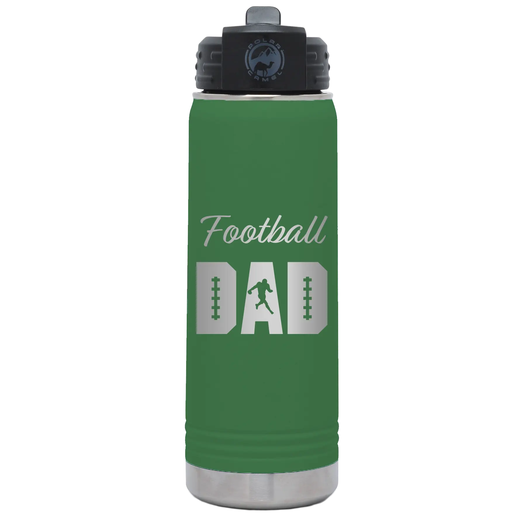 Football Dad2 20 oz Water Bottle | Green