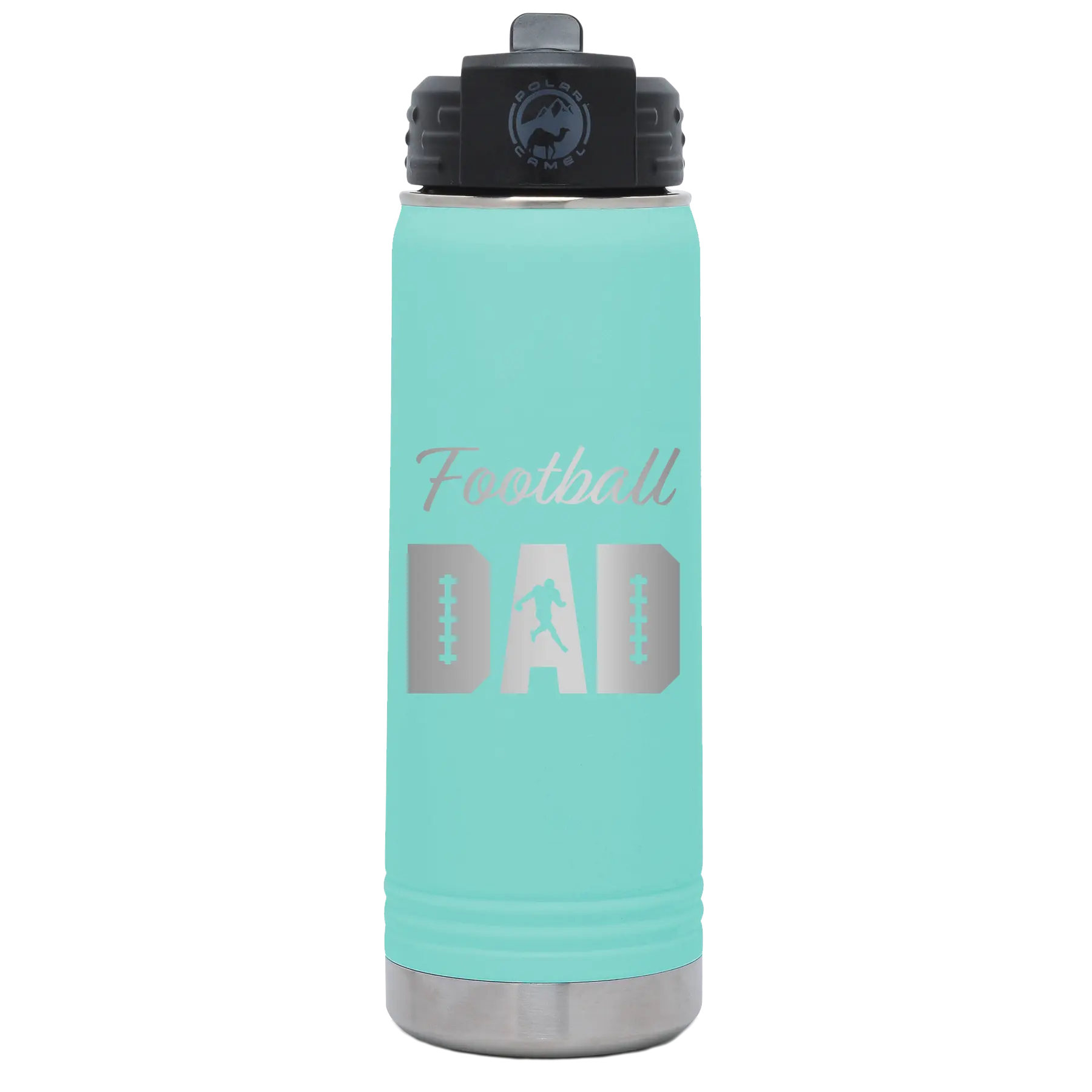 Football Dad2 20 oz Water Bottle | Teal