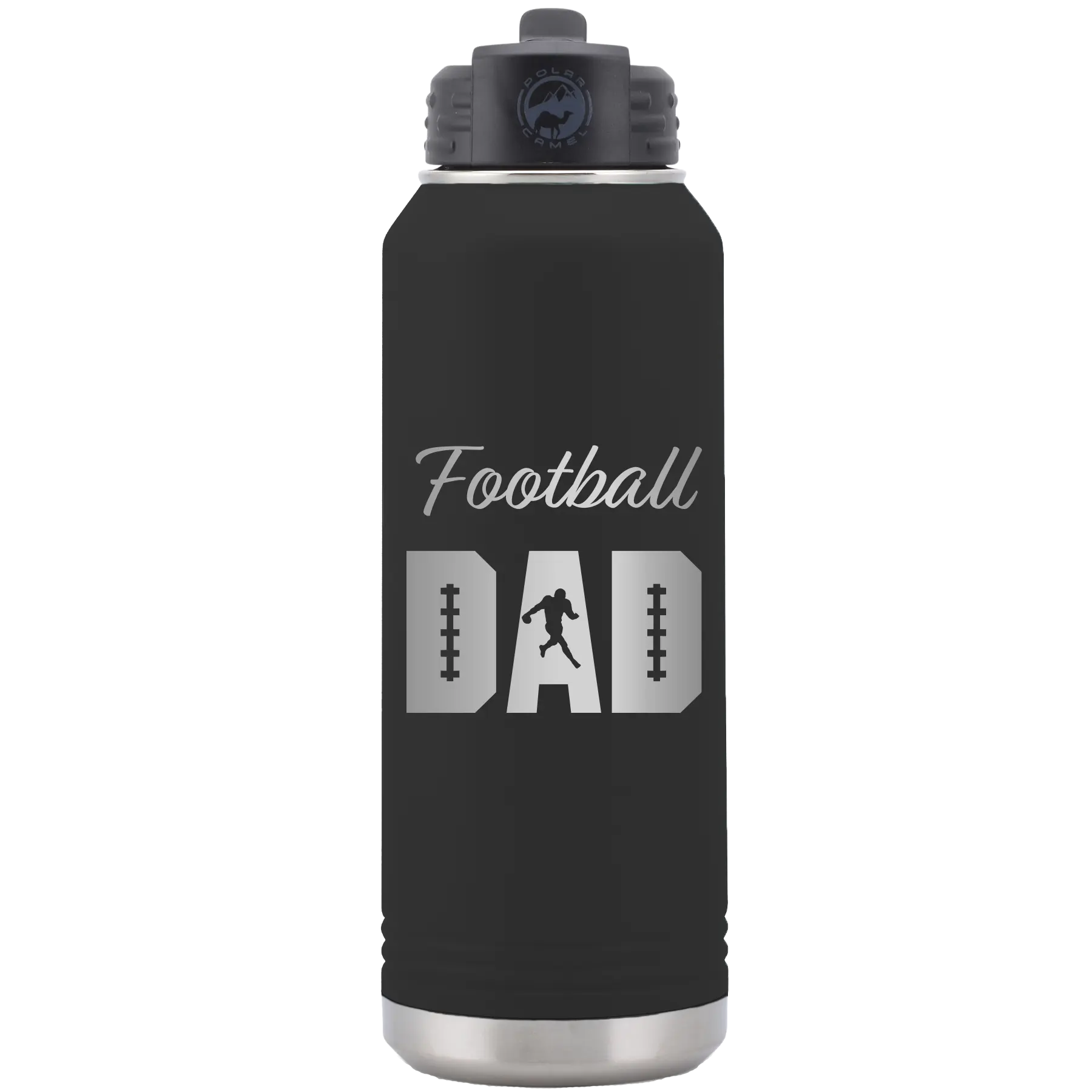 Football Dad2 32 oz Water Bottle | Black