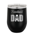 Football Dad2 Wine Cup | Black