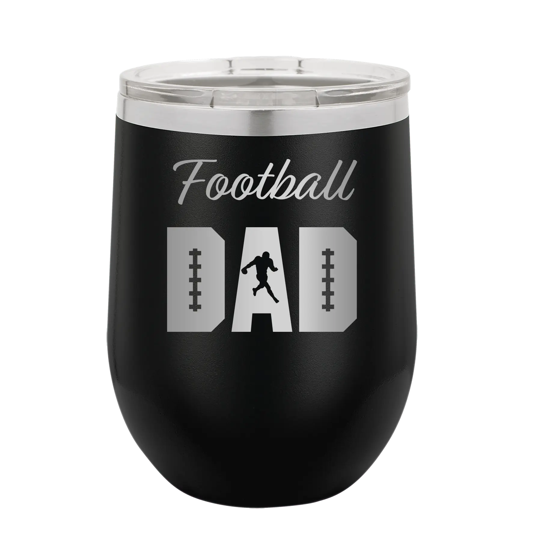 Football Dad2 Wine Cup | Black