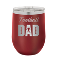 Football Dad2 Wine Cup | Maroon