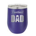 Football Dad2 Wine Cup | Purple