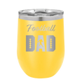 Football Dad2 Wine Cup | Yellow